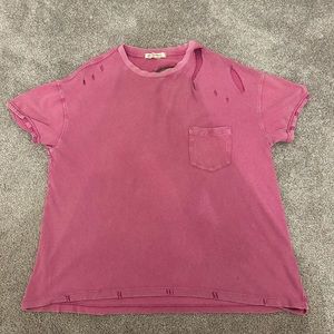 Distressed free people tee shirt